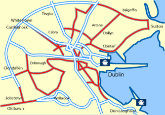 Dublin and Dun Laoghaire ports